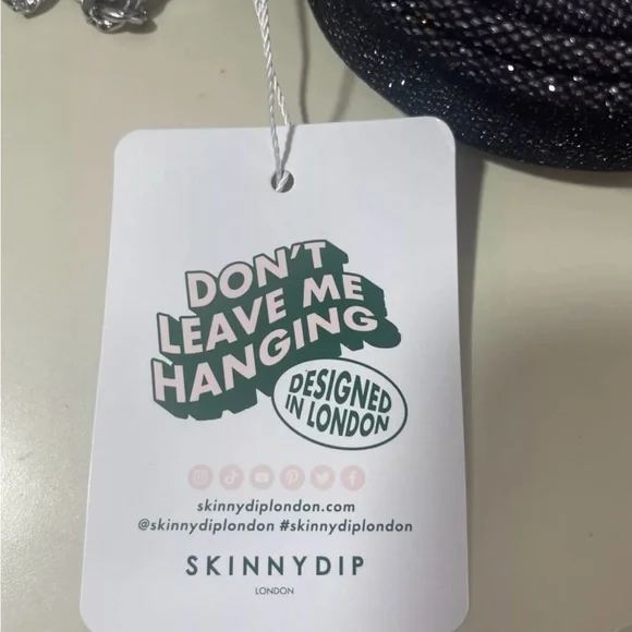 Skinny Dip London NWT Smiley Face Bag EMOJI Smile Sparkle Bling Purse - Picture 7 of 8